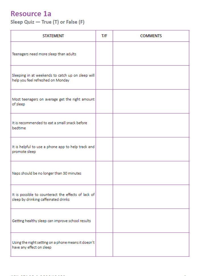 The Sleep Factor KS3